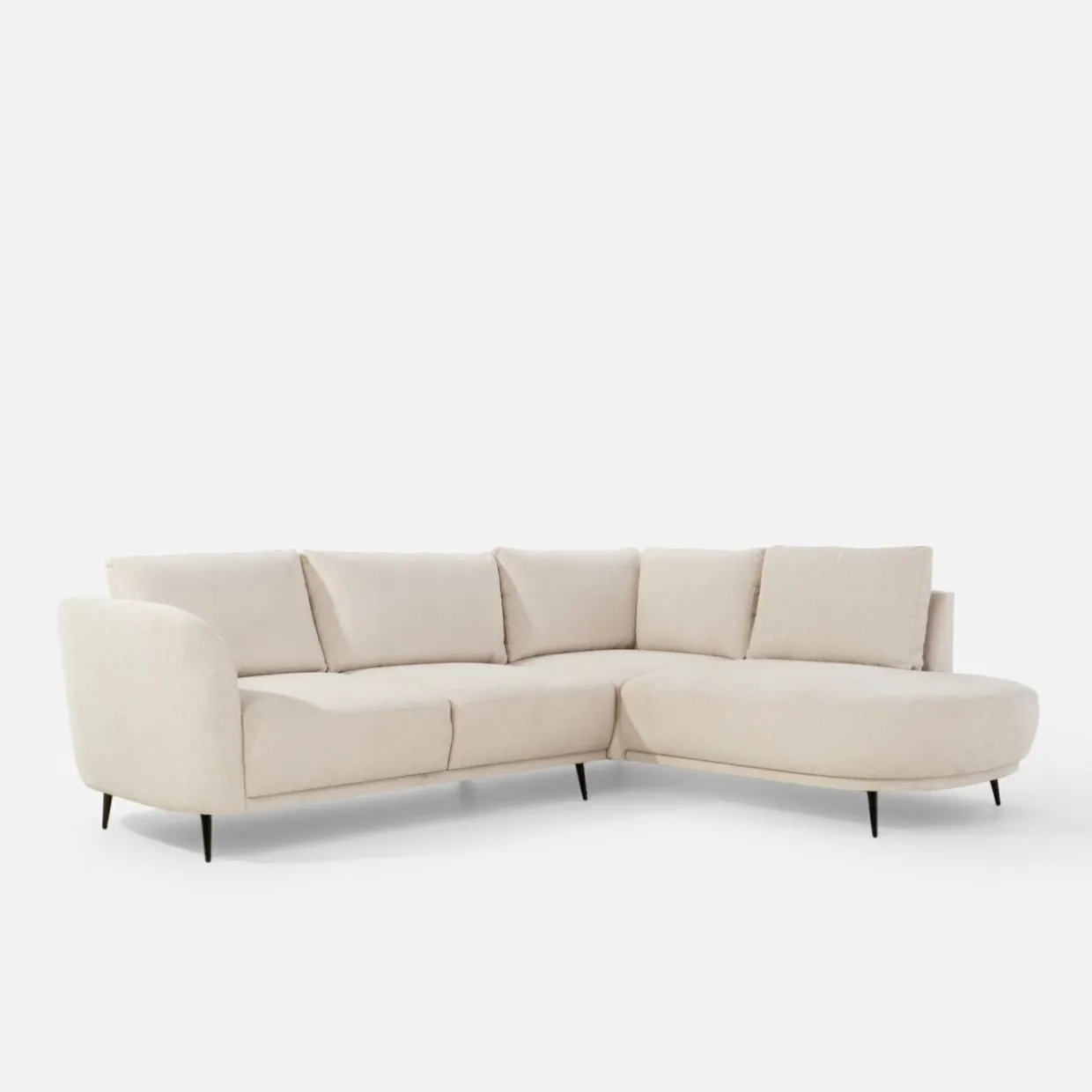 Narożnik rozkładany jasnobeżowy SOUL L prawy