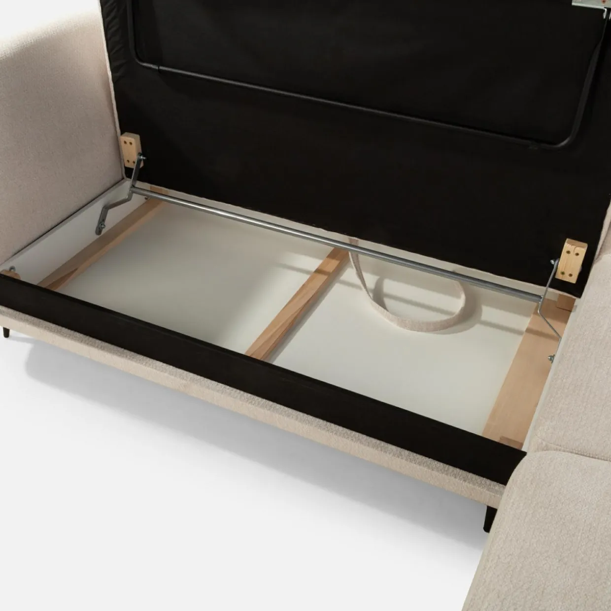 Narożnik rozkładany jasnobeżowy SOUL L prawy