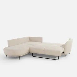 Narożnik rozkładany jasnobeżowy SOUL L lewy