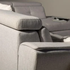 Narożnik rozkładany jasnoszary SERGIO lewy