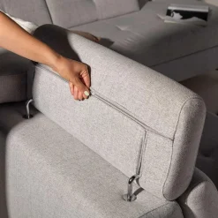 Narożnik rozkładany jasnoszary SERGIO lewy