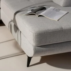 Narożnik rozkładany jasnoszary SERGIO lewy