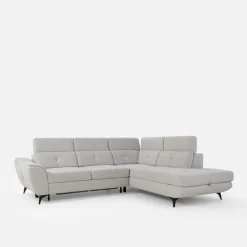 Narożnik rozkładany jasnoszary SERGIO lewy