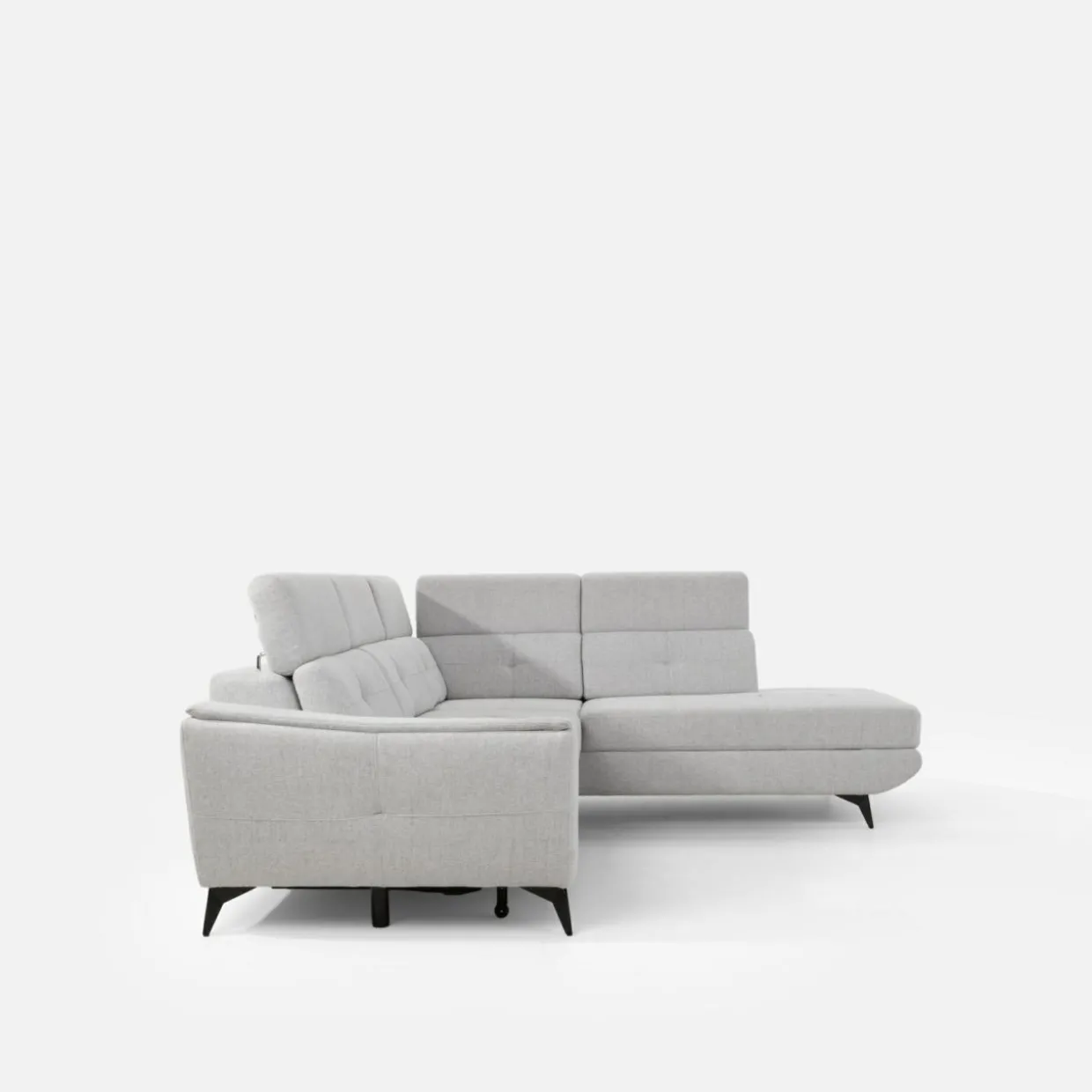 Narożnik rozkładany jasnoszary SERGIO lewy