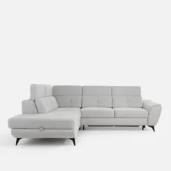 Narożnik rozkładany jasnoszary SERGIO prawy