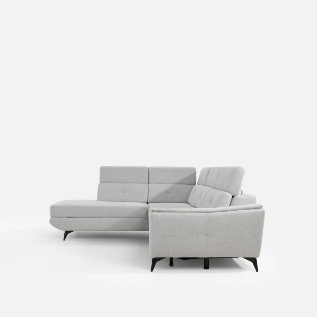 Narożnik rozkładany jasnoszary SERGIO prawy