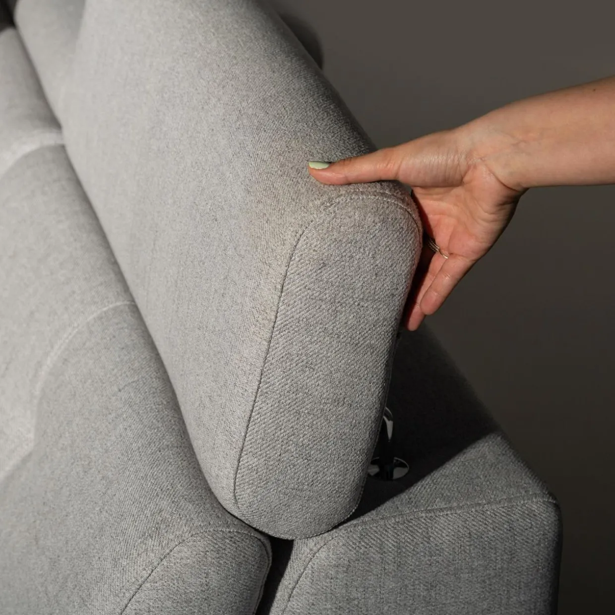 Narożnik rozkładany jasnoszary SERGIO prawy