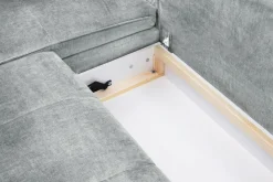 Narożnik rozkładany jasnoszary VIGO prawy