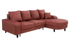 Narożnik rozkładany koralowy NAPOLI prawy