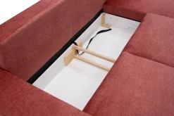 Narożnik rozkładany koralowy NAPOLI prawy