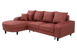 Narożnik rozkładany koralowy NAPOLI lewy