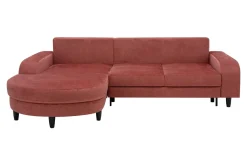 Narożnik rozkładany koralowy NAPOLI lewy