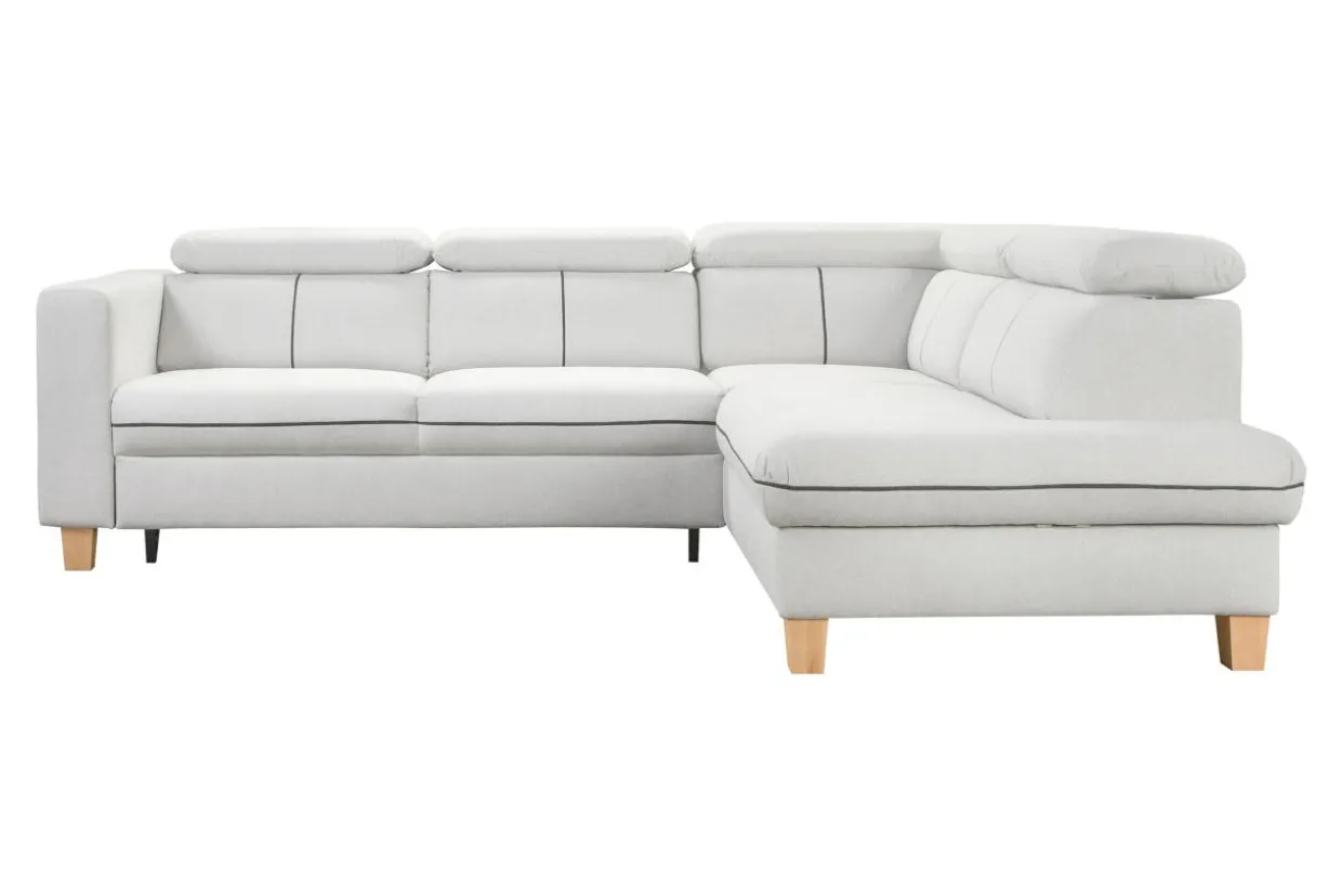 Narożnik rozkładany kremowy ZANTE prawy