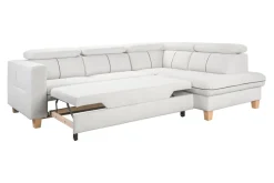 Narożnik rozkładany kremowy ZANTE prawy