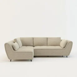 Narożnik rozkładany kremowy COCOLI lewy