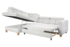 Narożnik rozkładany kremowy ZANTE lewy