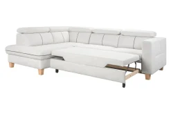 Narożnik rozkładany kremowy ZANTE lewy