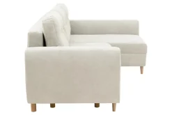 Narożnik rozkładany kremowy TENDER prawy