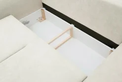 Narożnik rozkładany kremowy TENDER prawy