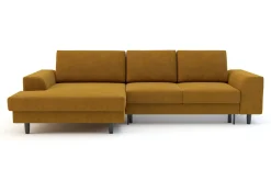 Narożnik rozkładany miodowy HARISON lewy