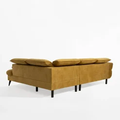 Narożnik rozkładany musztardowy ALESSIO L prawy