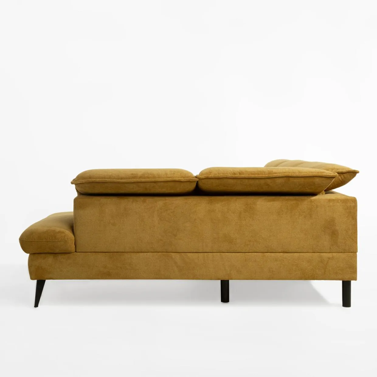 Narożnik rozkładany musztardowy ALESSIO L prawy