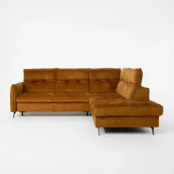 Narożnik rozkładany musztardowy GOJA prawy