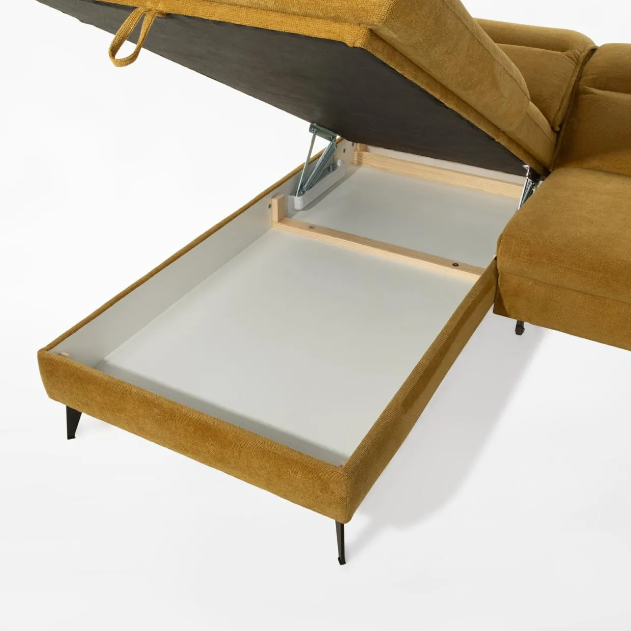 Narożnik rozkładany musztardowy ALESSIO L lewy