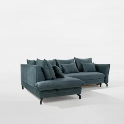 Narożnik rozkładany niebieski OPTIMA lewy