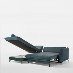 Narożnik rozkładany niebieski OPTIMA lewy