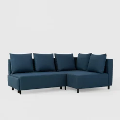 Narożnik rozkładany niebieski LOGOS prawy