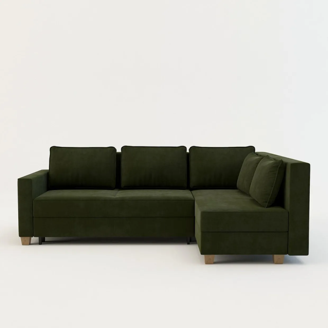 Narożnik rozkładany oliwkowy SPELLO prawy