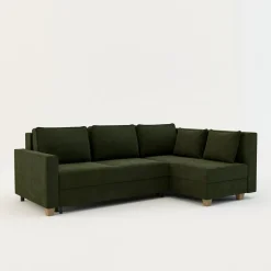 Narożnik rozkładany oliwkowy SPELLO prawy