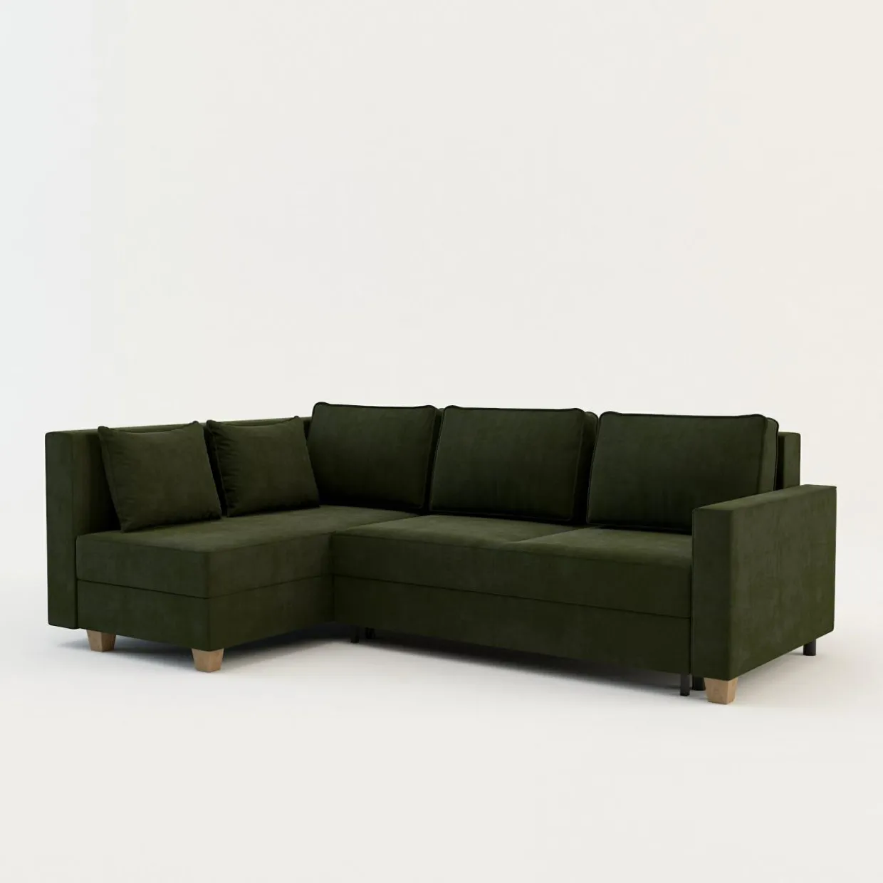 Narożnik rozkładany oliwkowy SPELLO lewy