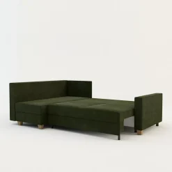 Narożnik rozkładany oliwkowy SPELLO lewy