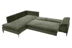 Narożnik rozkładany oliwkowy OZZY L lewy