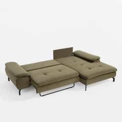 Narożnik rozkładany oliwkowy VESPA prawy