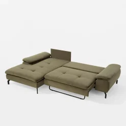 Narożnik rozkładany oliwkowy VESPA lewy