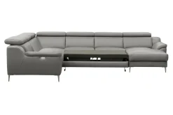 Narożnik rozkładany skórzany DOMINO prawy