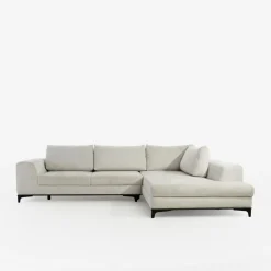 Narożnik rozkładany szarobeżowy BOLOGNA lewy