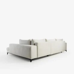 Narożnik rozkładany szarobeżowy BOLOGNA lewy