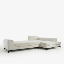 Narożnik rozkładany szarobeżowy BOLOGNA lewy