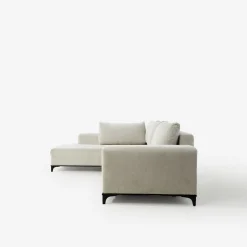 Narożnik rozkładany szarobeżowy BOLOGNA prawy