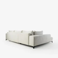 Narożnik rozkładany szarobeżowy BOLOGNA prawy