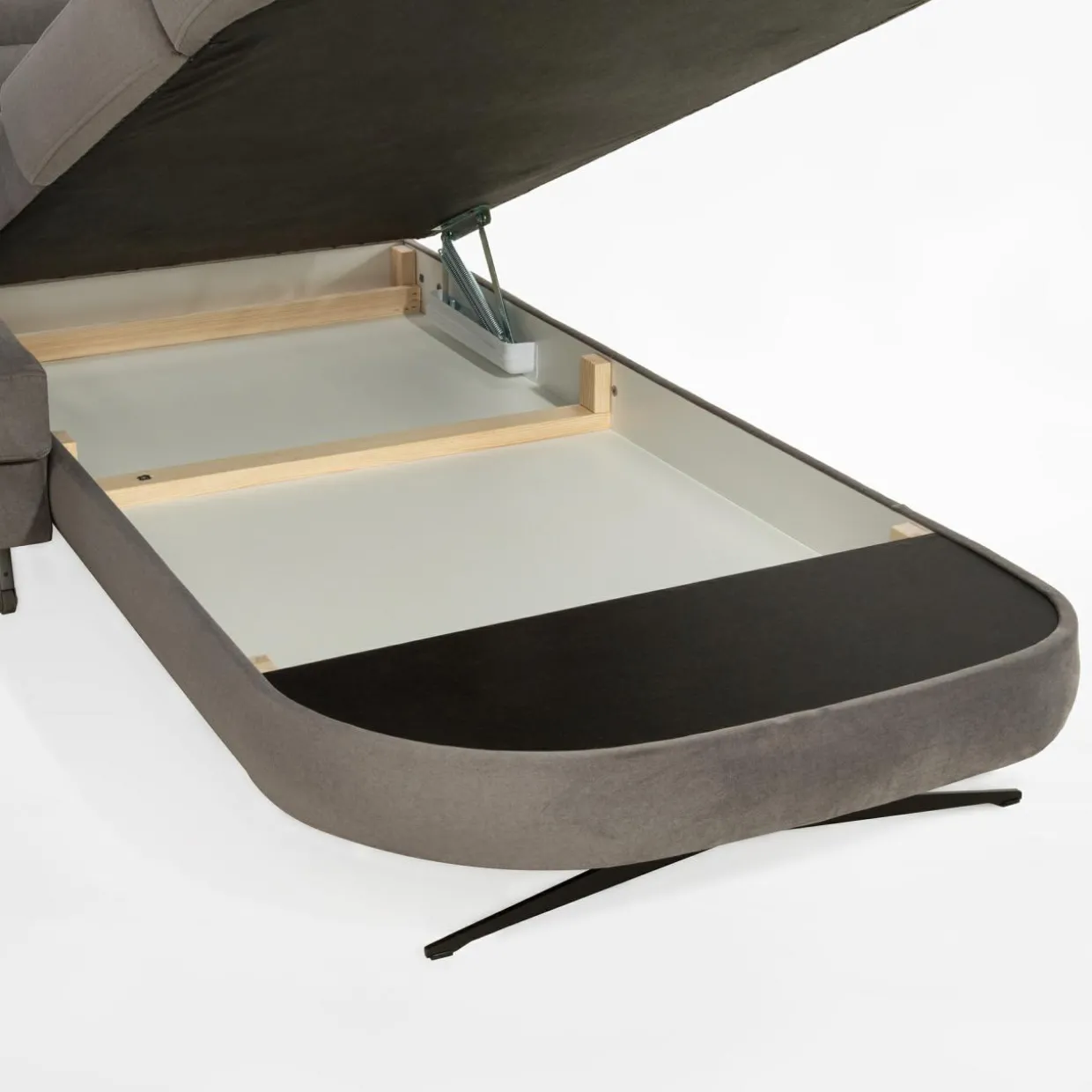 Narożnik rozkładany szary APRILLE L prawy