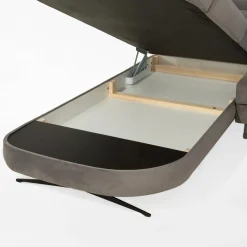 Narożnik rozkładany szary APRILLE L lewy