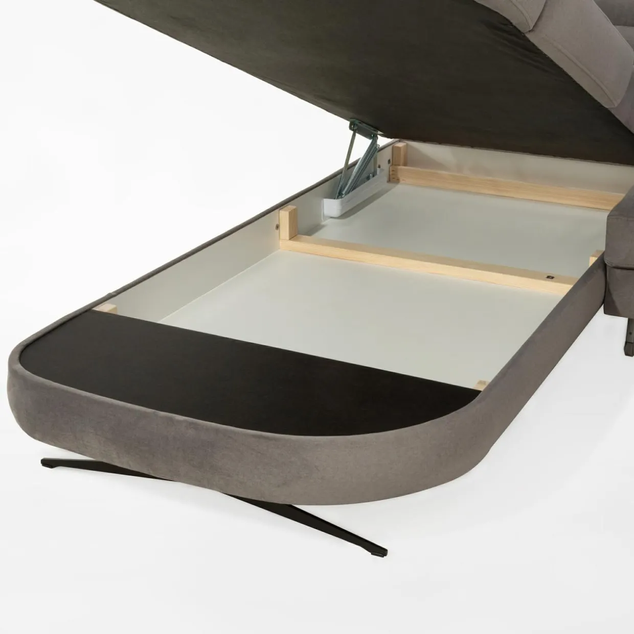 Narożnik rozkładany szary APRILLE L lewy