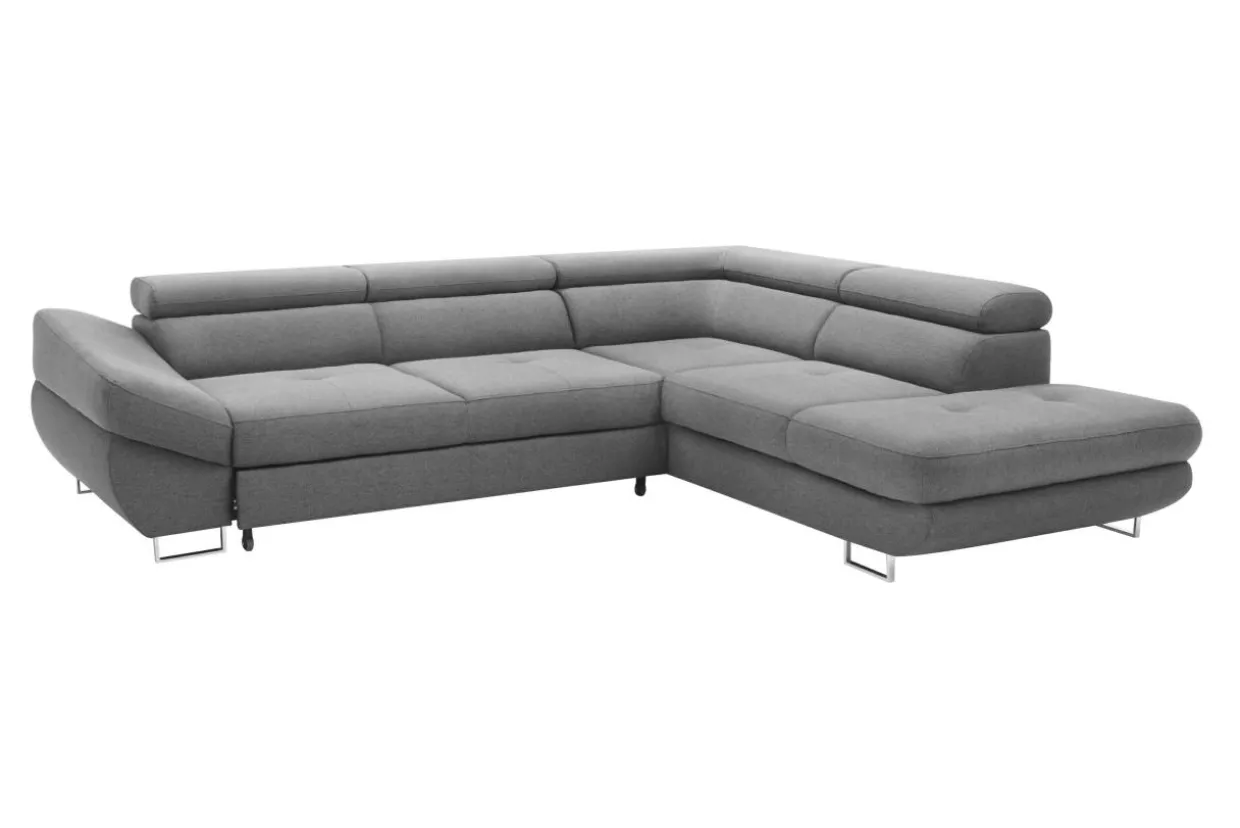 Narożnik rozkładany szary FABIO lewy