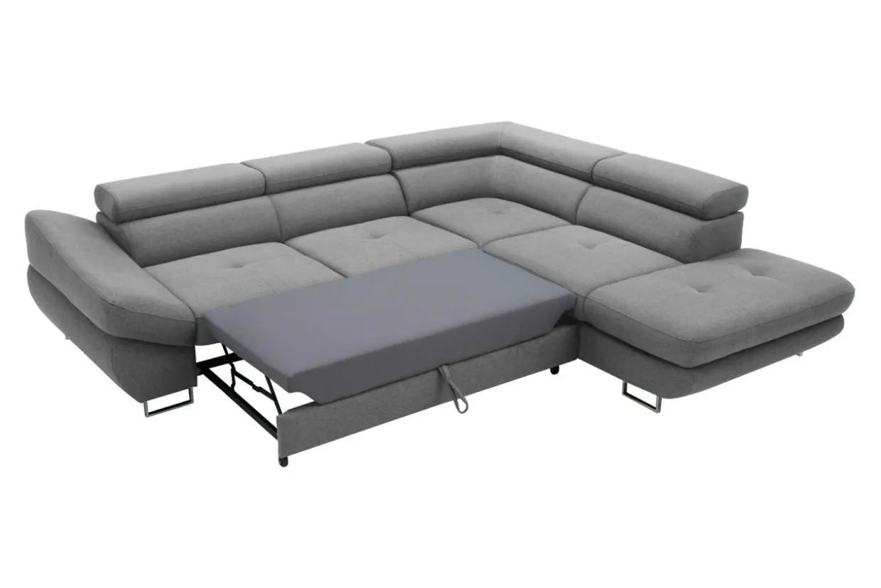 Narożnik rozkładany szary FABIO lewy