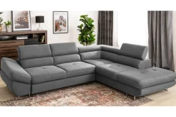 Narożnik rozkładany szary FABIO lewy